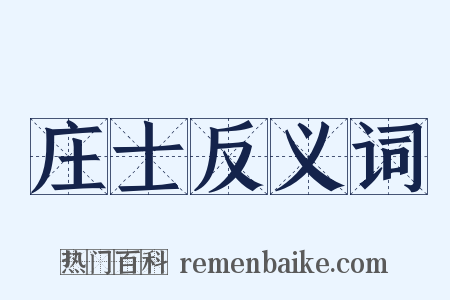 庄士反义词是什么意思的图片